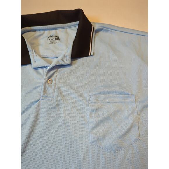 Murray Sporting Goods Men's Size XXL Light blue Performance Polo with black trim - Picture 3 of 5